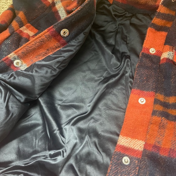 Cropped, lined flanell jacket - Picture 3 of 3